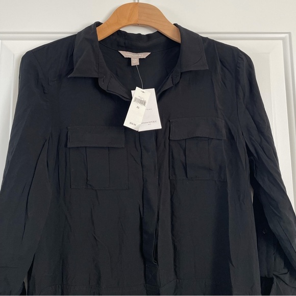 NWT banana Republic black shirt dress - Picture 3 of 6